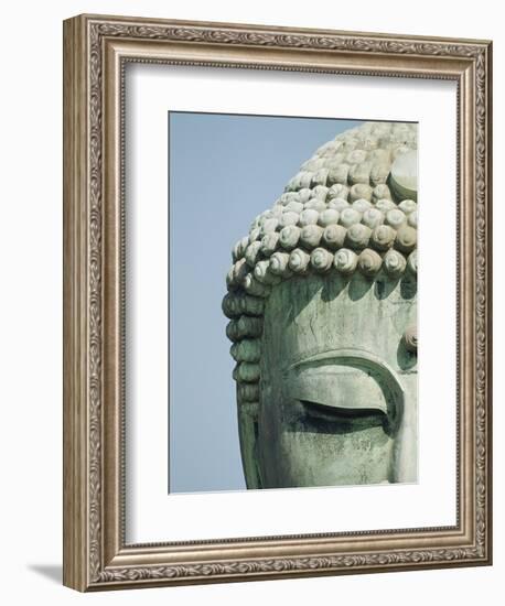 Detail of the Face of the Great Buddha of Kamakura-null-Framed Photographic Print