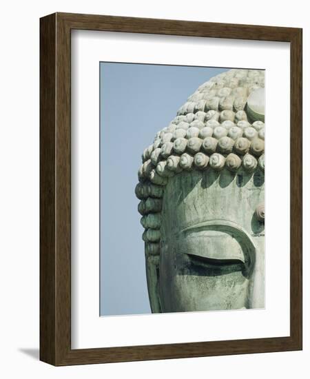 Detail of the Face of the Great Buddha of Kamakura-null-Framed Photographic Print