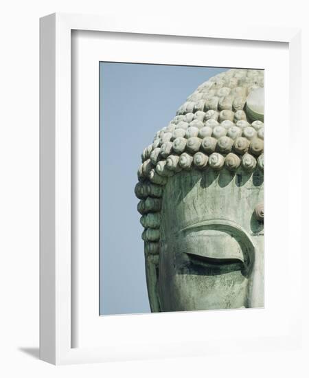 Detail of the Face of the Great Buddha of Kamakura-null-Framed Photographic Print