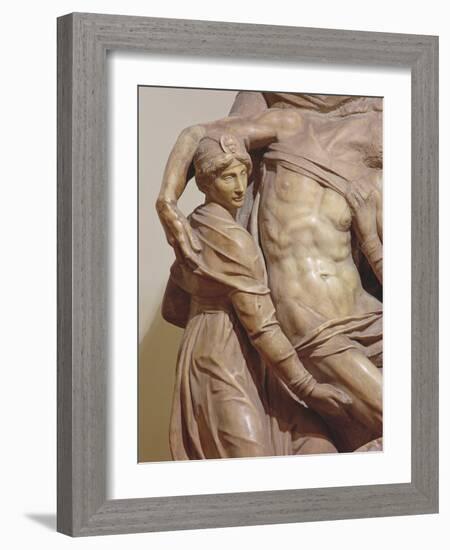 Detail of the Florence Pieta, C.1550-Michelangelo Buonarroti-Framed Photographic Print