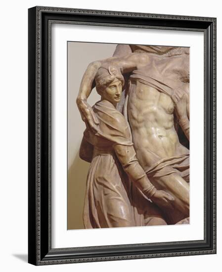 Detail of the Florence Pieta, C.1550-Michelangelo Buonarroti-Framed Photographic Print