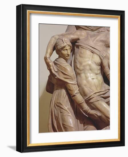 Detail of the Florence Pieta, C.1550-Michelangelo Buonarroti-Framed Photographic Print