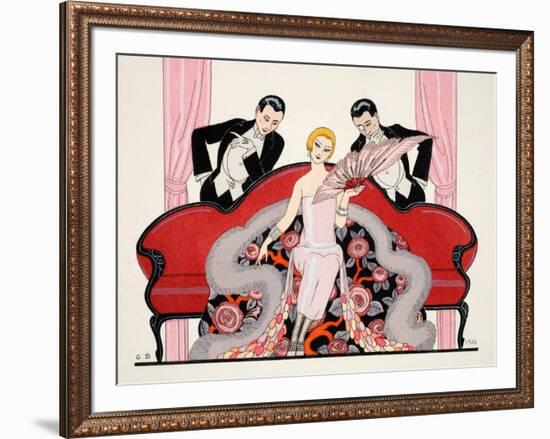 Detail of the Front Cover of 'Falbalas and Fanfreluches, Almanach des Modes-Georges Barbier-Framed Giclee Print