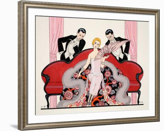 Detail of the Front Cover of 'Falbalas and Fanfreluches, Almanach des Modes-Georges Barbier-Framed Giclee Print