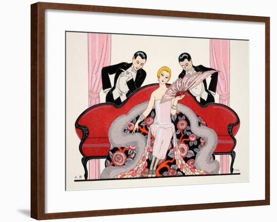 Detail of the Front Cover of 'Falbalas and Fanfreluches, Almanach des Modes-Georges Barbier-Framed Giclee Print