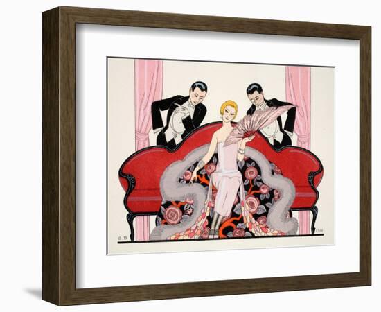 Detail of the Front Cover of 'Falbalas and Fanfreluches, Almanach des Modes-Georges Barbier-Framed Giclee Print