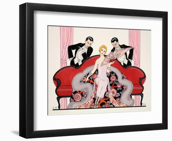 Detail of the Front Cover of 'Falbalas and Fanfreluches, Almanach des Modes-Georges Barbier-Framed Giclee Print