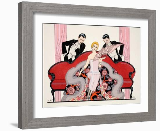 Detail of the Front Cover of 'Falbalas and Fanfreluches, Almanach des Modes-Georges Barbier-Framed Giclee Print