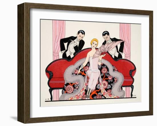 Detail of the Front Cover of 'Falbalas and Fanfreluches, Almanach des Modes-Georges Barbier-Framed Giclee Print