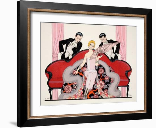 Detail of the Front Cover of 'Falbalas and Fanfreluches, Almanach des Modes-Georges Barbier-Framed Giclee Print