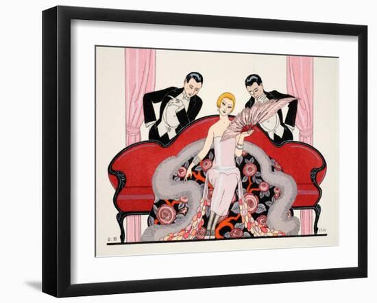 Detail of the Front Cover of 'Falbalas and Fanfreluches, Almanach des Modes-Georges Barbier-Framed Giclee Print