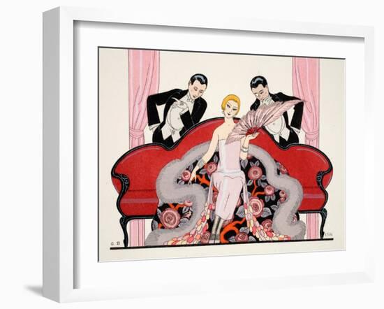 Detail of the Front Cover of 'Falbalas and Fanfreluches, Almanach des Modes-Georges Barbier-Framed Giclee Print