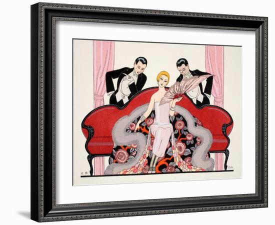 Detail of the Front Cover of 'Falbalas and Fanfreluches, Almanach des Modes-Georges Barbier-Framed Giclee Print