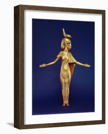 Detail of the Goddess Selket from the Canopic Shrine, from the Tomb of Tutankhamun-Egyptian 18th Dynasty-Framed Giclee Print