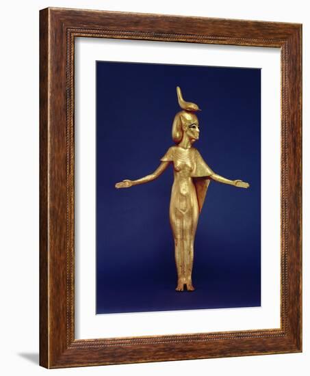 Detail of the Goddess Selket from the Canopic Shrine, from the Tomb of Tutankhamun-Egyptian 18th Dynasty-Framed Giclee Print