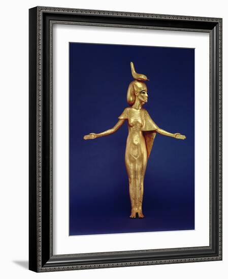 Detail of the Goddess Selket from the Canopic Shrine, from the Tomb of Tutankhamun-Egyptian 18th Dynasty-Framed Giclee Print
