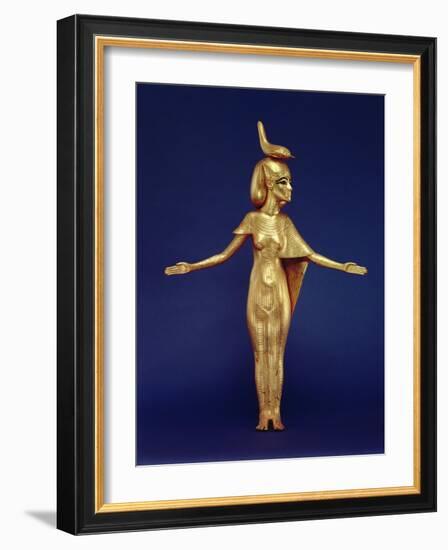 Detail of the Goddess Selket from the Canopic Shrine, from the Tomb of Tutankhamun-Egyptian 18th Dynasty-Framed Giclee Print