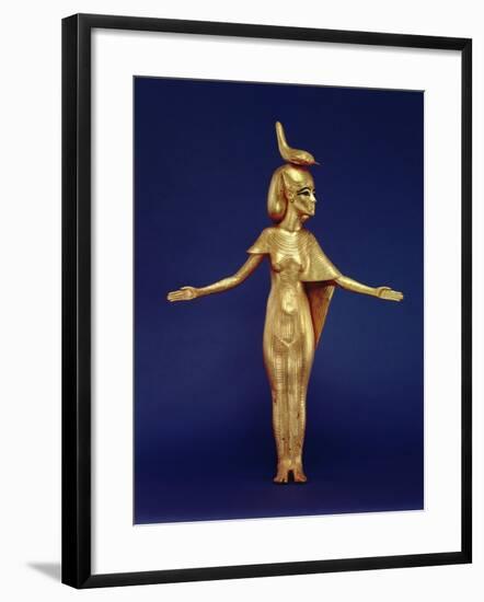 Detail of the Goddess Selket from the Canopic Shrine, from the Tomb of Tutankhamun-Egyptian 18th Dynasty-Framed Giclee Print