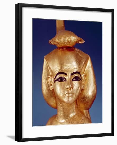 Detail of the Goddess Selket from the Canopic Shrine, from the Tomb of Tutankhamun-Egyptian 18th Dynasty-Framed Giclee Print