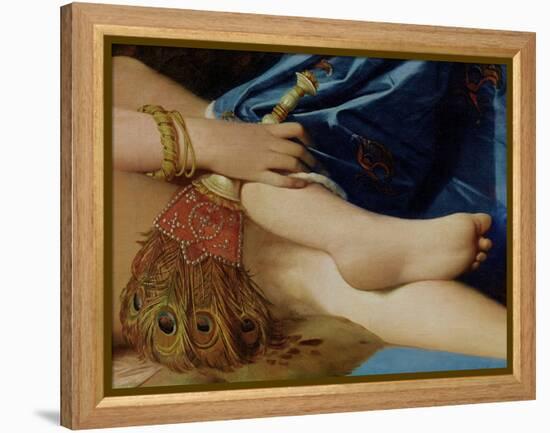 Detail of the Grand Odalisque, 1814 (Detail)-Jean-Auguste-Dominique Ingres-Framed Premier Image Canvas