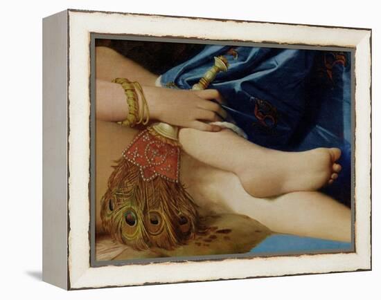 Detail of the Grand Odalisque, 1814 (Detail)-Jean-Auguste-Dominique Ingres-Framed Premier Image Canvas