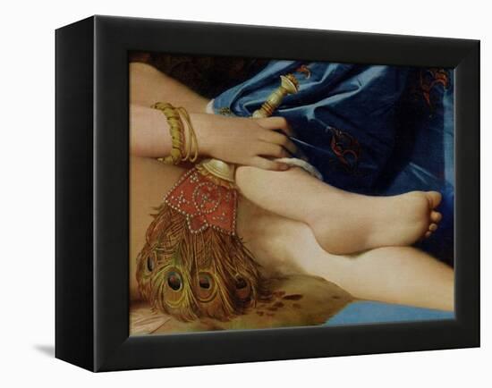 Detail of the Grand Odalisque, 1814 (Detail)-Jean-Auguste-Dominique Ingres-Framed Premier Image Canvas