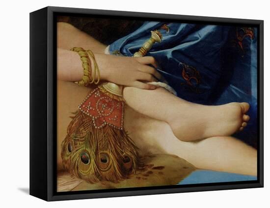 Detail of the Grand Odalisque, 1814 (Detail)-Jean-Auguste-Dominique Ingres-Framed Premier Image Canvas