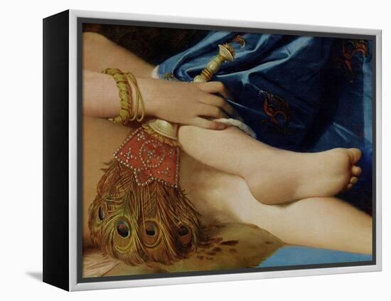 Detail of the Grand Odalisque, 1814 (Detail)-Jean-Auguste-Dominique Ingres-Framed Premier Image Canvas