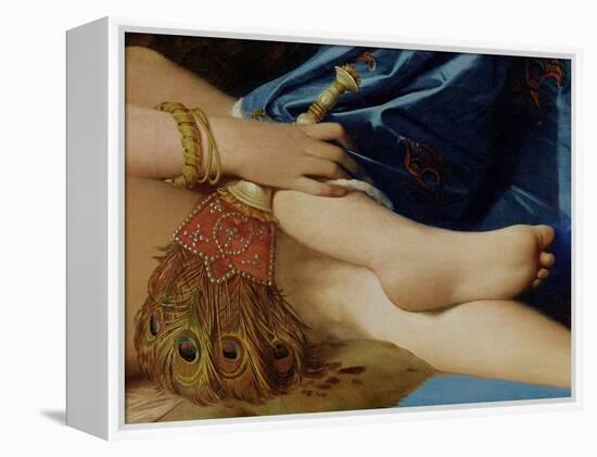 Detail of the Grand Odalisque, 1814 (Detail)-Jean-Auguste-Dominique Ingres-Framed Premier Image Canvas