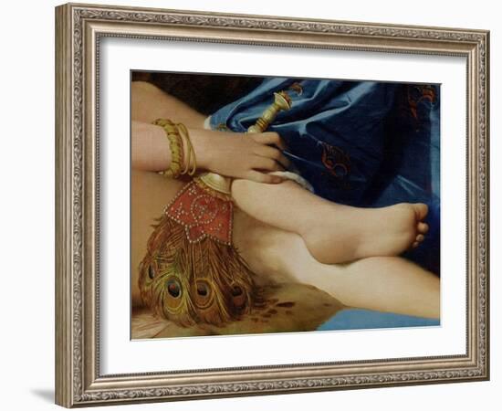 Detail of the Grand Odalisque, 1814 (Detail)-Jean-Auguste-Dominique Ingres-Framed Giclee Print