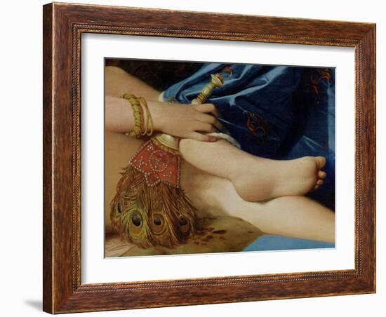 Detail of the Grand Odalisque, 1814 (Detail)-Jean-Auguste-Dominique Ingres-Framed Giclee Print