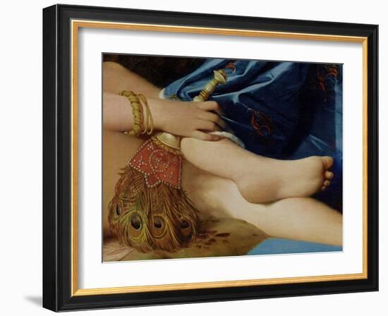 Detail of the Grand Odalisque, 1814 (Detail)-Jean-Auguste-Dominique Ingres-Framed Giclee Print