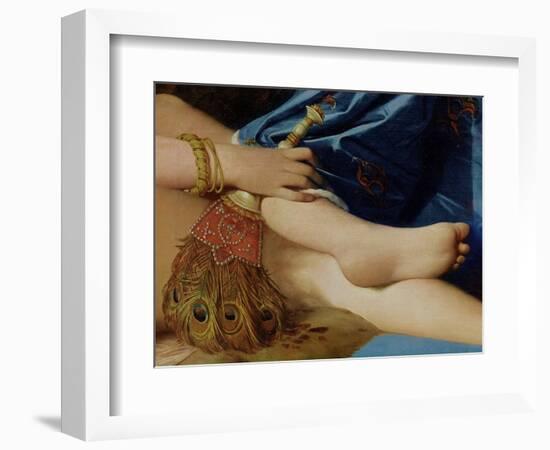 Detail of the Grand Odalisque, 1814 (Detail)-Jean-Auguste-Dominique Ingres-Framed Giclee Print