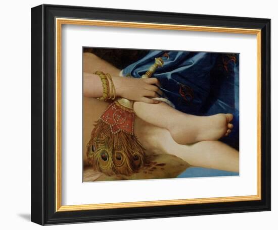 Detail of the Grand Odalisque, 1814 (Detail)-Jean-Auguste-Dominique Ingres-Framed Giclee Print