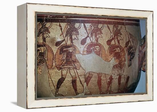Detail of the Greek Warrior Vase, 13th century BC. Artist: Unknown-Unknown-Framed Premier Image Canvas