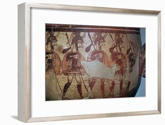 Detail of the Greek Warrior Vase, 13th century BC. Artist: Unknown-Unknown-Framed Giclee Print