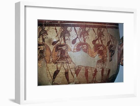 Detail of the Greek Warrior Vase, 13th century BC. Artist: Unknown-Unknown-Framed Giclee Print