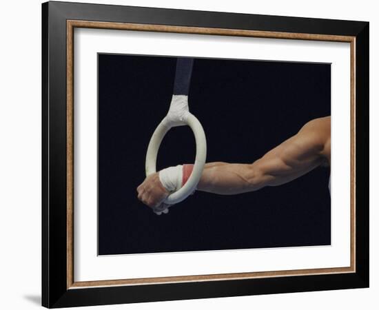 Detail of the Hands of Male Gymnast Grabing the Ring-Paul Sutton-Framed Photographic Print