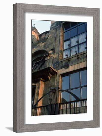 Detail of the Ironwork of the North Facade, Built 1897-99-Charles Rennie Mackintosh-Framed Giclee Print