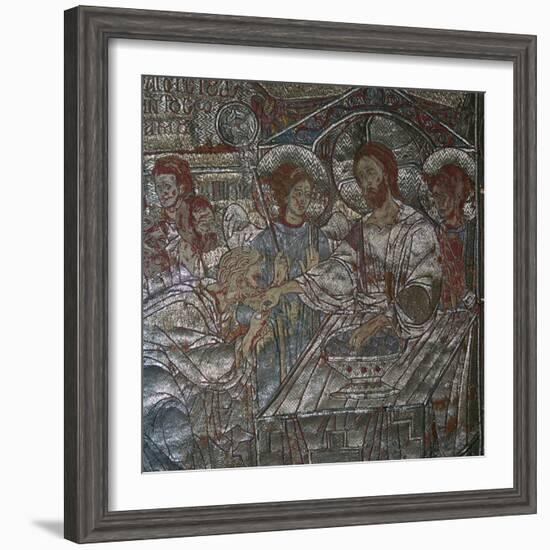 Detail of the Last Supper on embroidered vestments, 14th century-Unknown-Framed Giclee Print
