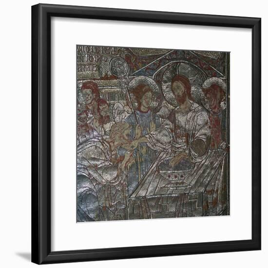 Detail of the Last Supper on embroidered vestments, 14th century-Unknown-Framed Giclee Print