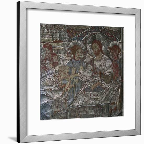 Detail of the Last Supper on embroidered vestments, 14th century-Unknown-Framed Giclee Print