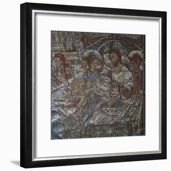 Detail of the Last Supper on embroidered vestments, 14th century-Unknown-Framed Giclee Print