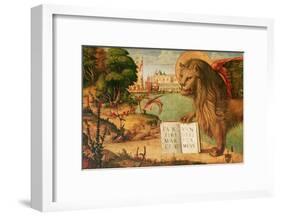 Detail of the Lion of St. Mark, 1516-Vittore Carpaccio-Framed Giclee Print