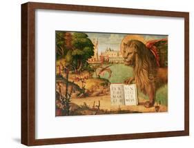 Detail of the Lion of St. Mark, 1516-Vittore Carpaccio-Framed Giclee Print