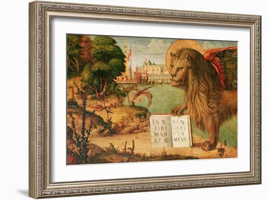 Detail of the Lion of St. Mark, 1516-Vittore Carpaccio-Framed Giclee Print