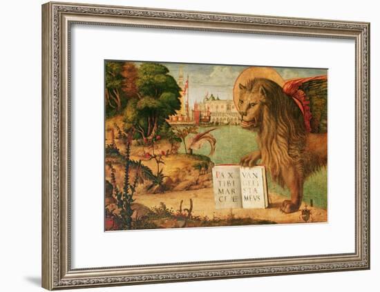 Detail of the Lion of St. Mark, 1516-Vittore Carpaccio-Framed Giclee Print