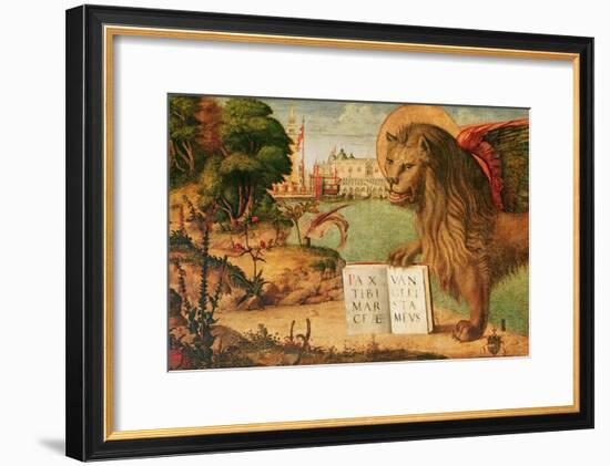 Detail of the Lion of St. Mark, 1516-Vittore Carpaccio-Framed Giclee Print