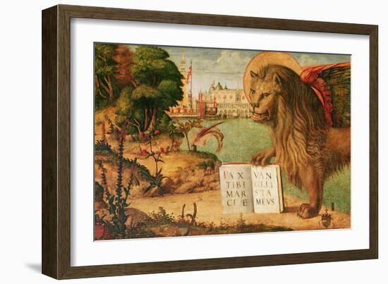 Detail of the Lion of St. Mark, 1516-Vittore Carpaccio-Framed Giclee Print