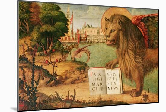 Detail of the Lion of St. Mark, 1516-Vittore Carpaccio-Mounted Giclee Print